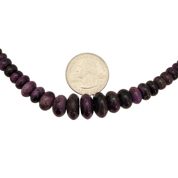 Jay King Sterling Silver Purple Stone Bead Necklace 20" Long, E775 - Picture 7 of 9